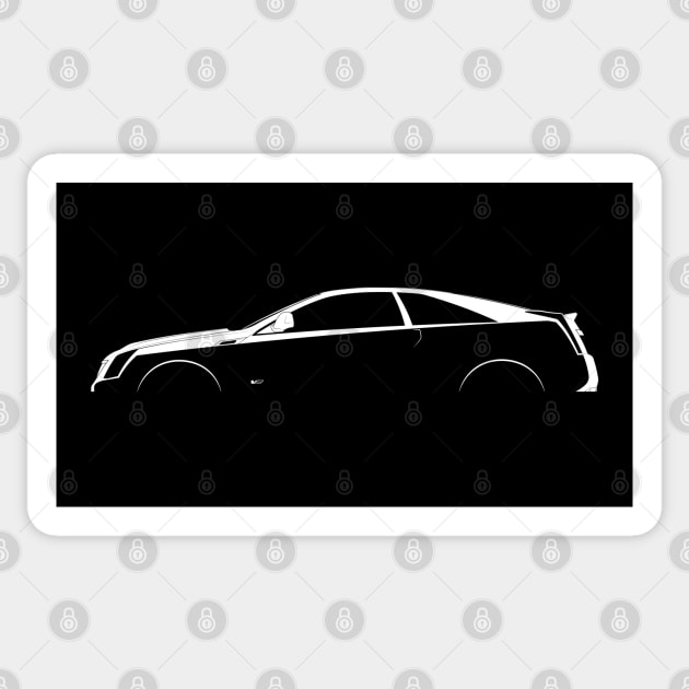 Cadillac CTS-V Coupe (2011) Silhouette Sticker by Car-Silhouettes